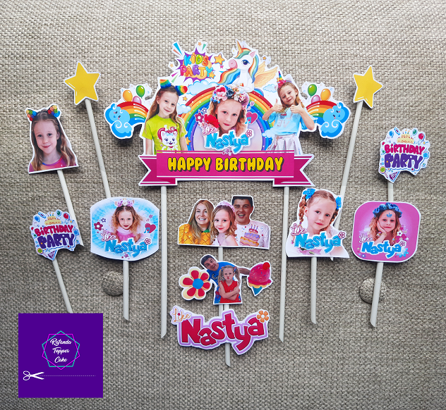 Cake Topper Birthday Like Nastya Gratis Custom Nama Lazada Indonesia