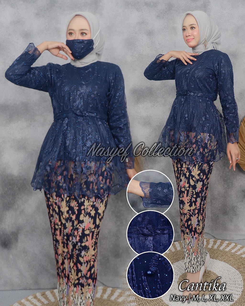 SETELAN Kebaya Modern MODEL Cantika Bahan Tille Kebaya Wisuda Modern