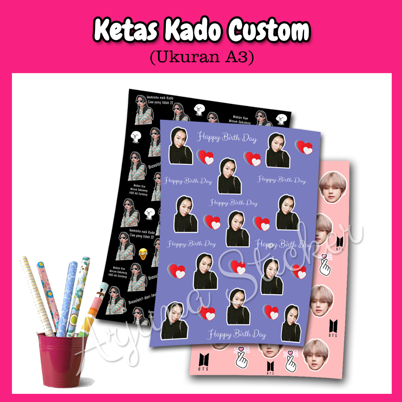 CETAK KERTAS KADO CUSTOM WRAPPING PAPPER CUSTOM Lazada Indonesia