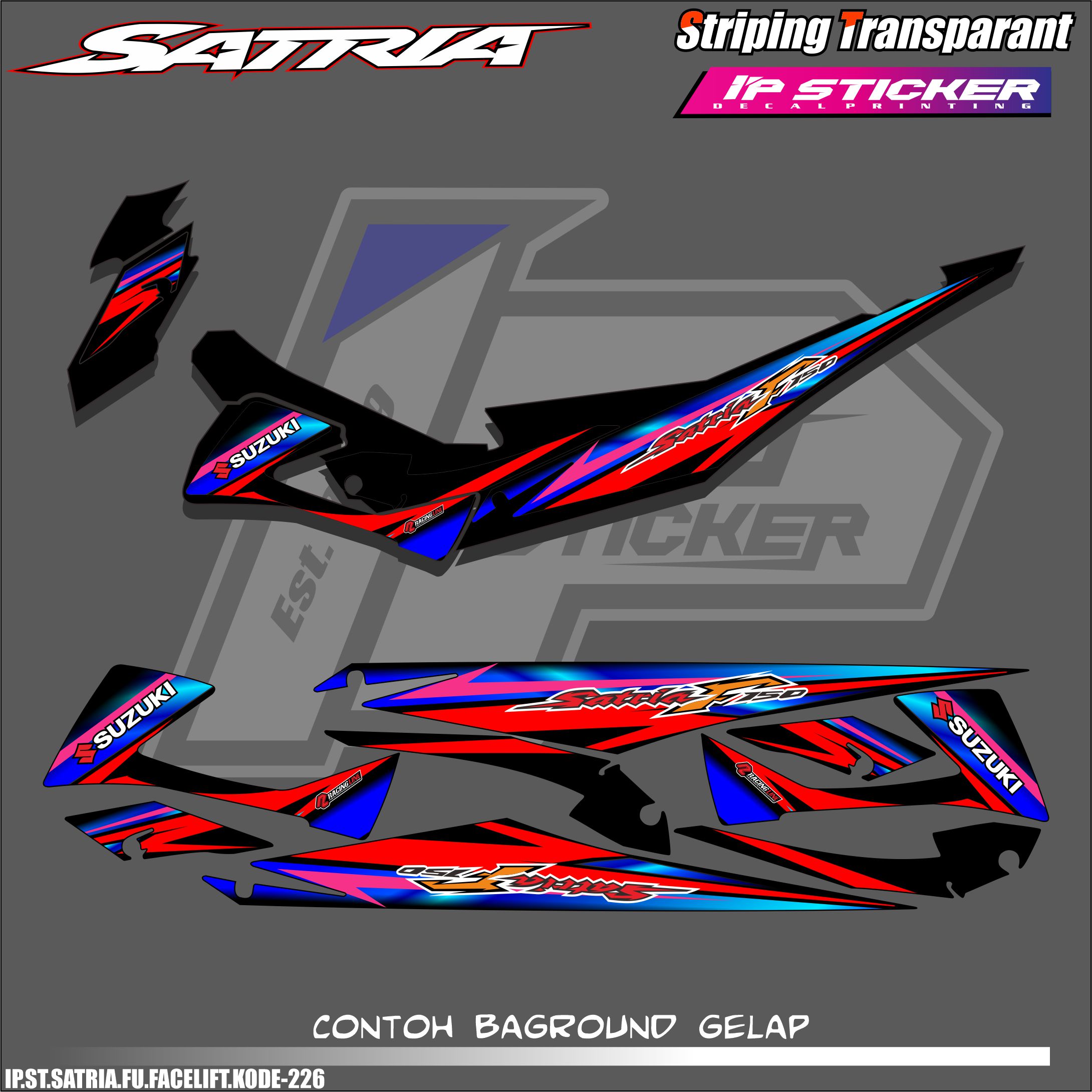 Satria Fu Facelift Tipe S Cod Stiker Striping Motor Suzuki Satria Fu