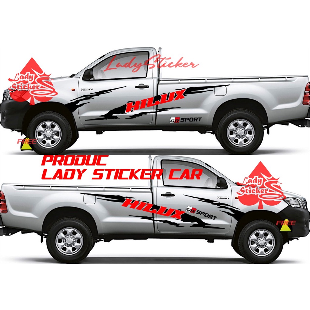 Sticker Stiker Mobil Hilux Single Cabin Striping Sticker Stiker Mobil