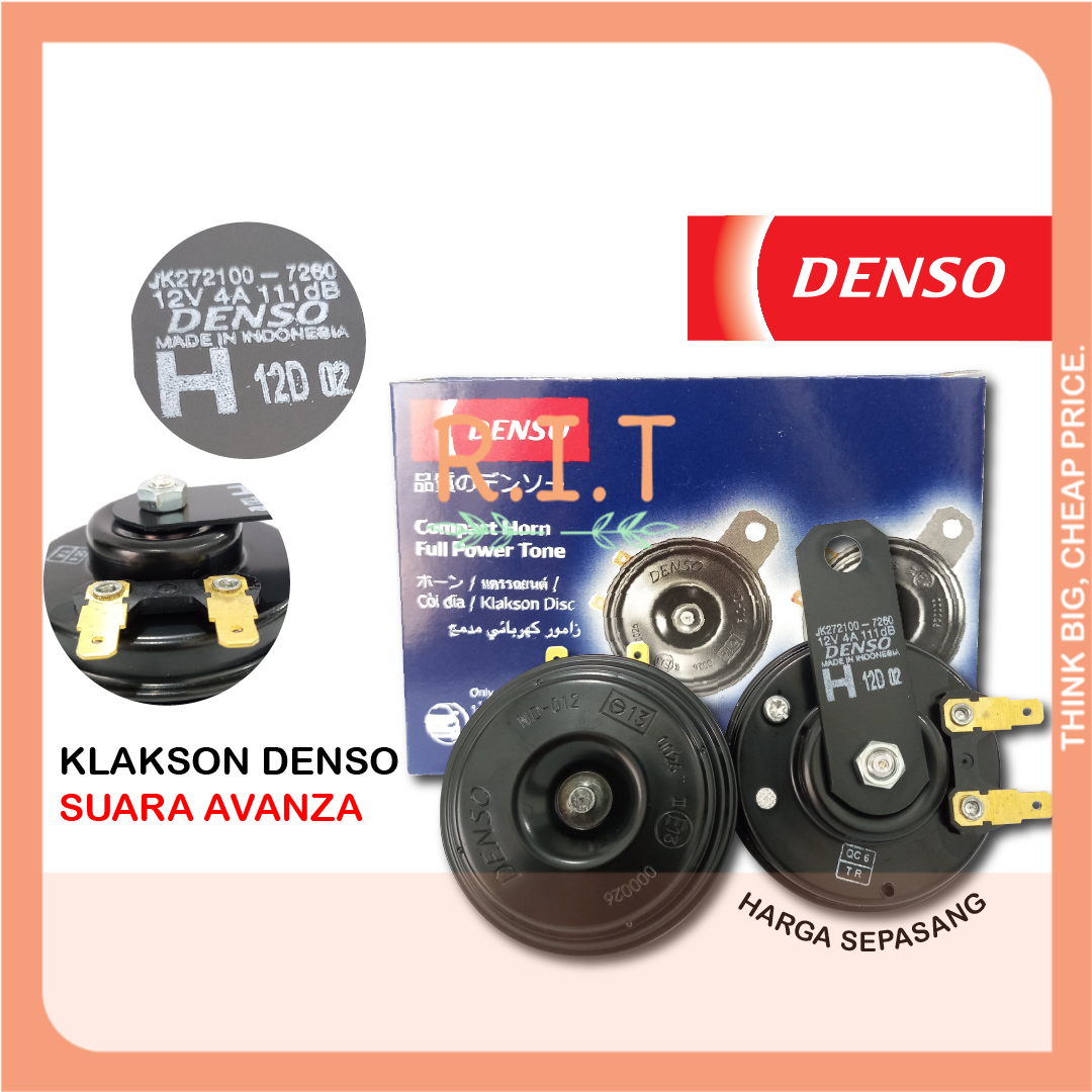 Sepasang Klakson Denso Compact Disc Stereo Tone Suara Mobil Avanza