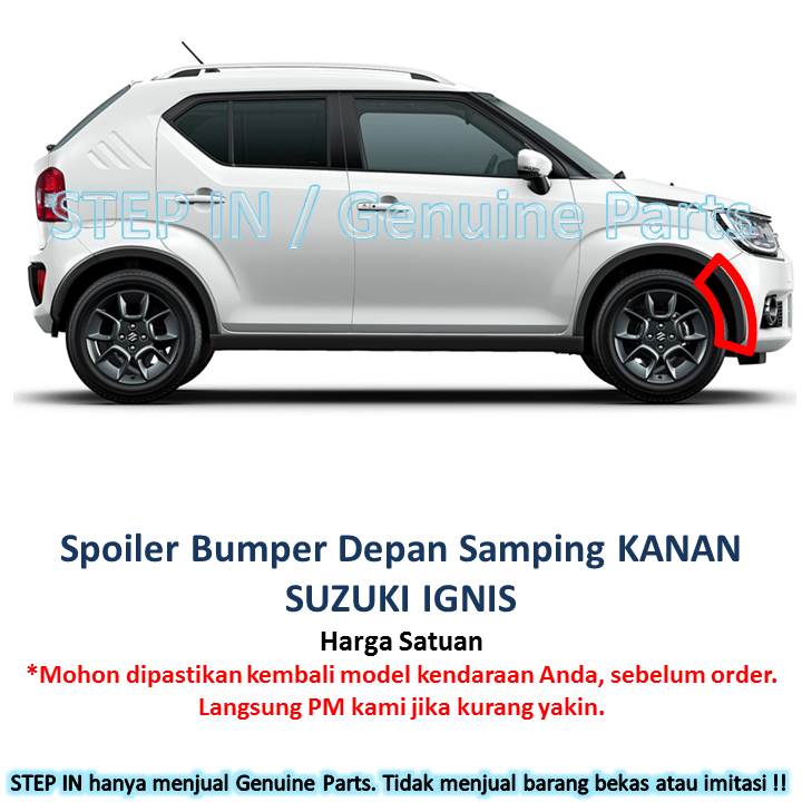 Step In Moulding List Garnish Lis Hitam Spoiler Bumper Depan Kanan