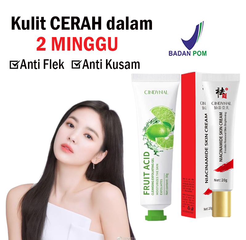 BPOM Paket Wajah 2Pcs Murah Cindynal Niacinamide Skin Cream Krim