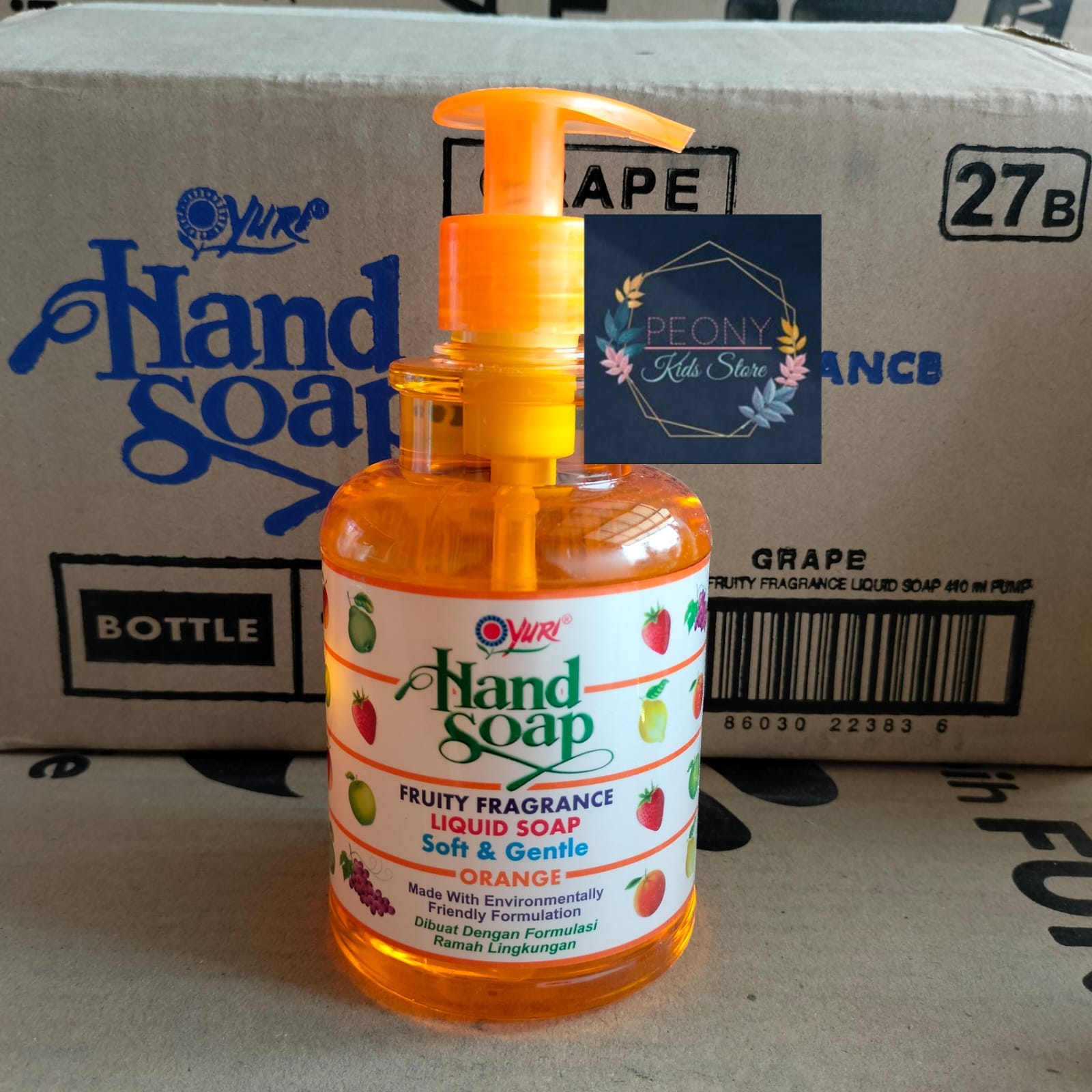 YURI HAND SOAP 410ml 375ml Sabun Cuci Tangan Cair Aroma Buah Pump 410