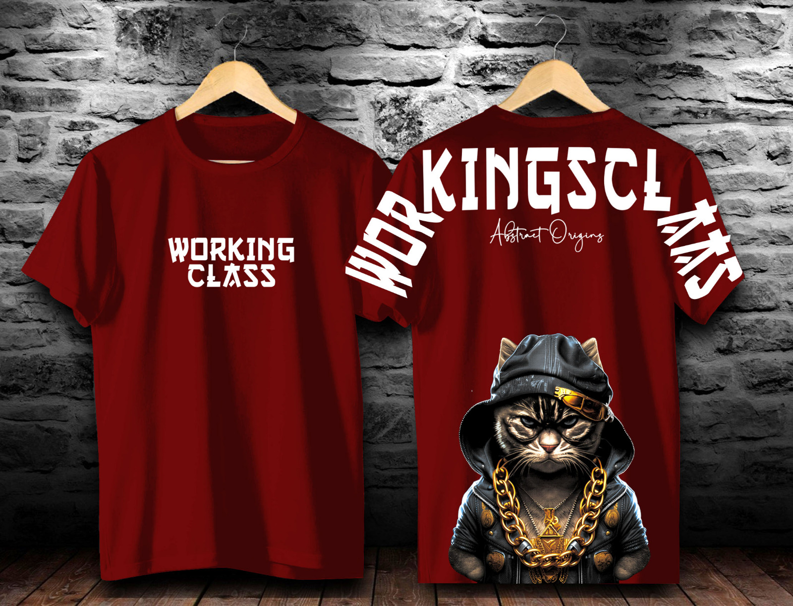 BAJU KAOS DISTRO T SHIRT CAT KUCING WORKING CLASS KAOS MOTIF KUCING