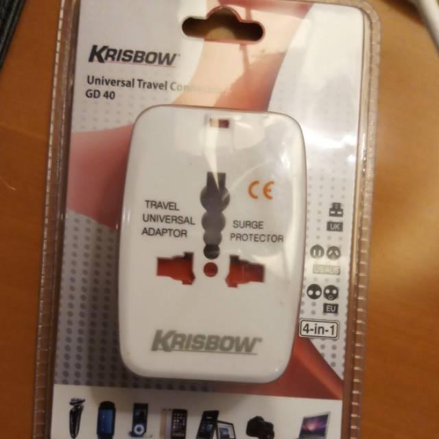 Original Krisbow Gd Travel Connector Adaptor Colokan Internasional