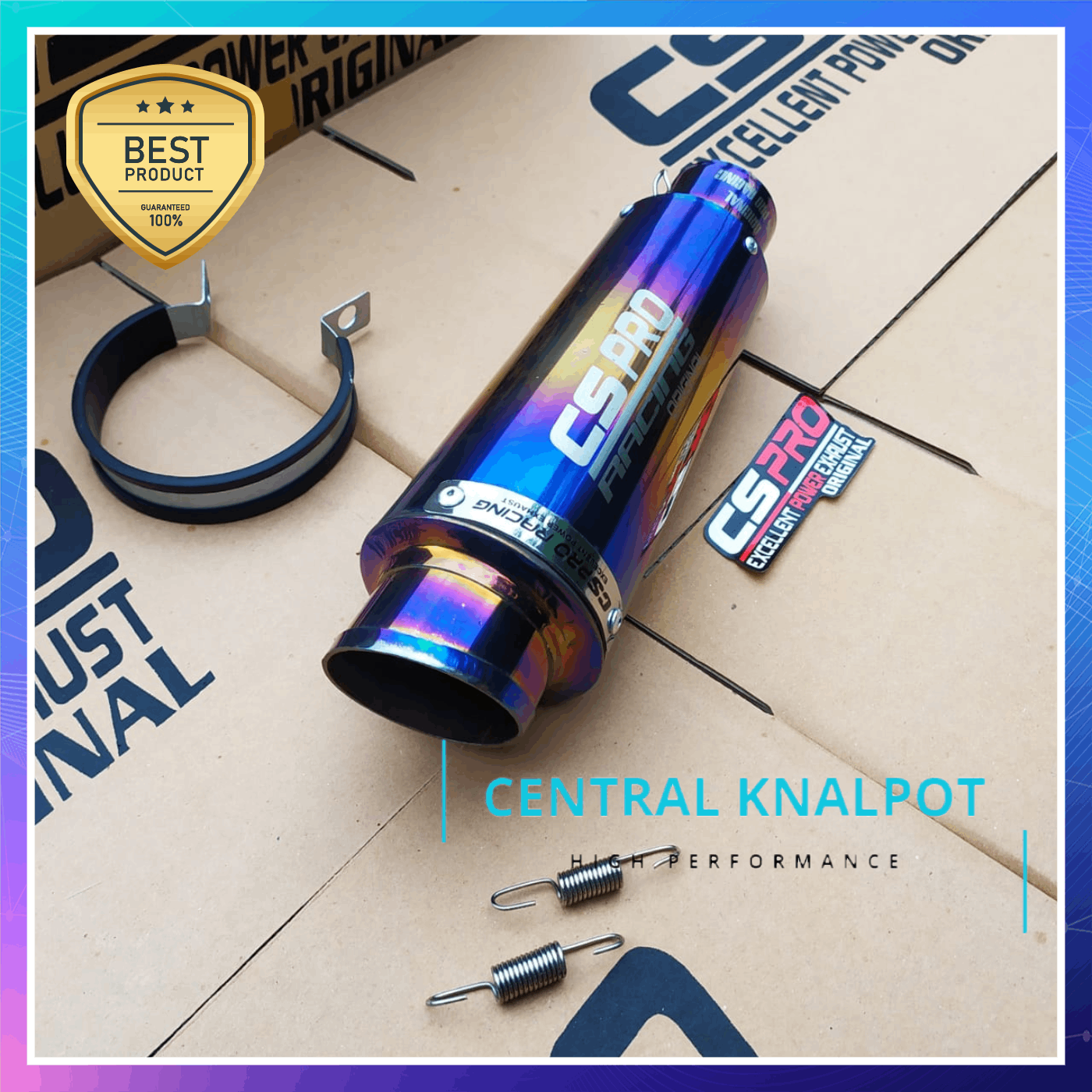 Slencer Silincer Knalpot Racing Cs Pro Blue Db Killer Knalpot Racing