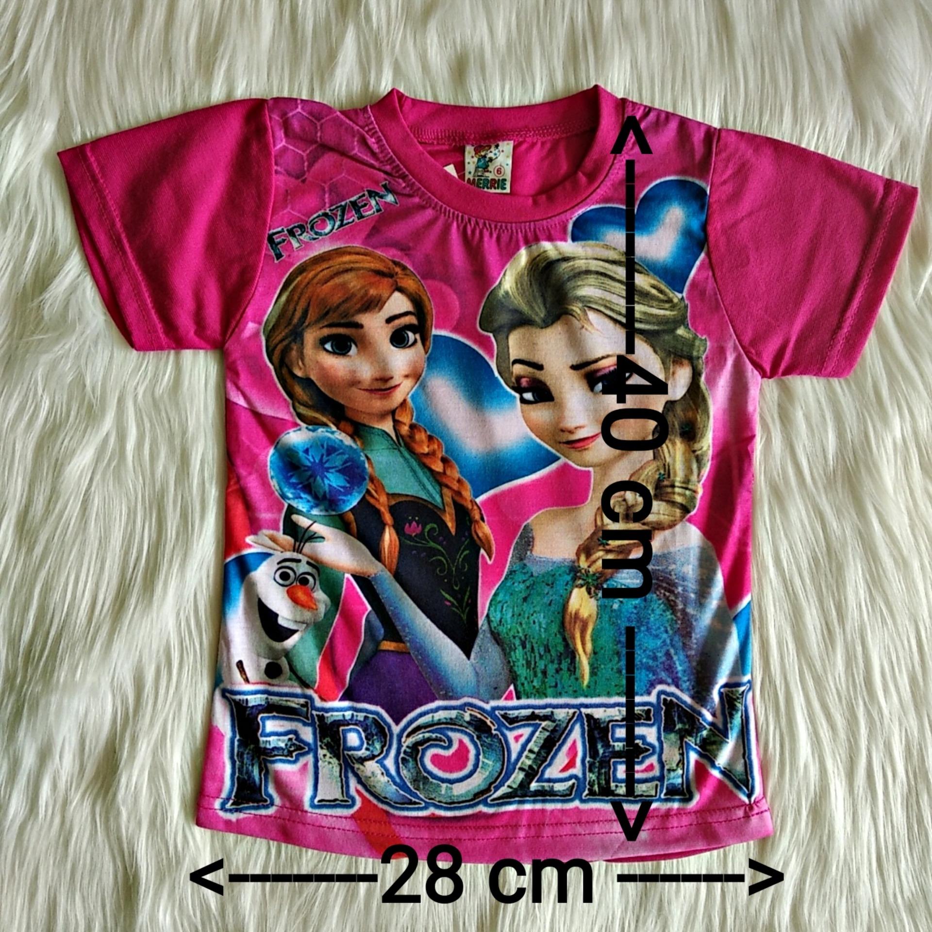 kaos merrie A1 ( Karakter Frozen ) untuk usia 2 Tahun+