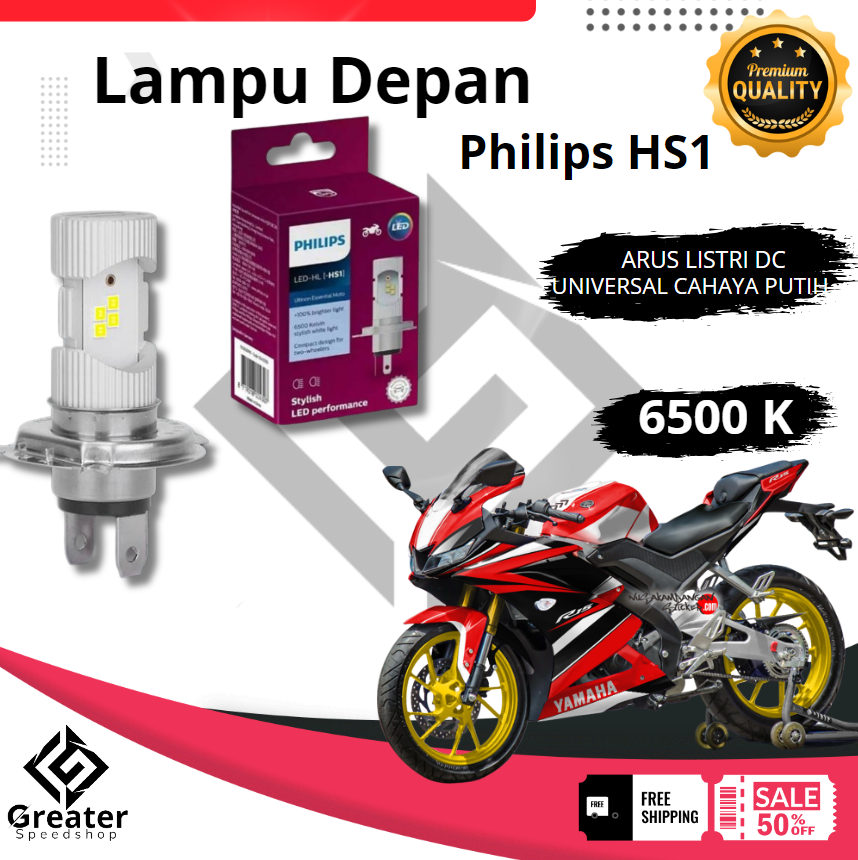 LAMPU MOTOR HS1 H4 AES KAKI 3 MOTOR DAN MOBIL B1M LAMPU LED H4 LASER HI