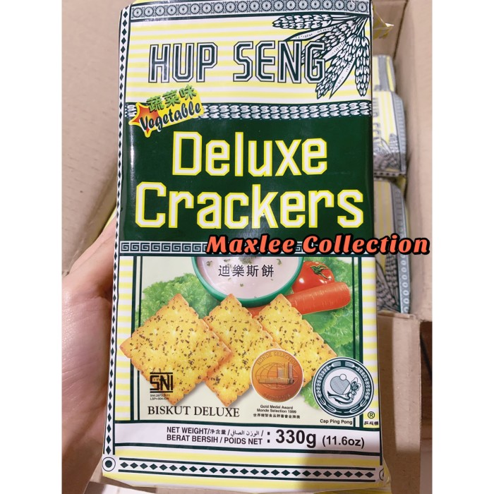 Lagi Promo Hup Seng Deluxe Crackers 330gr Vegetable Biskuit Sayuran