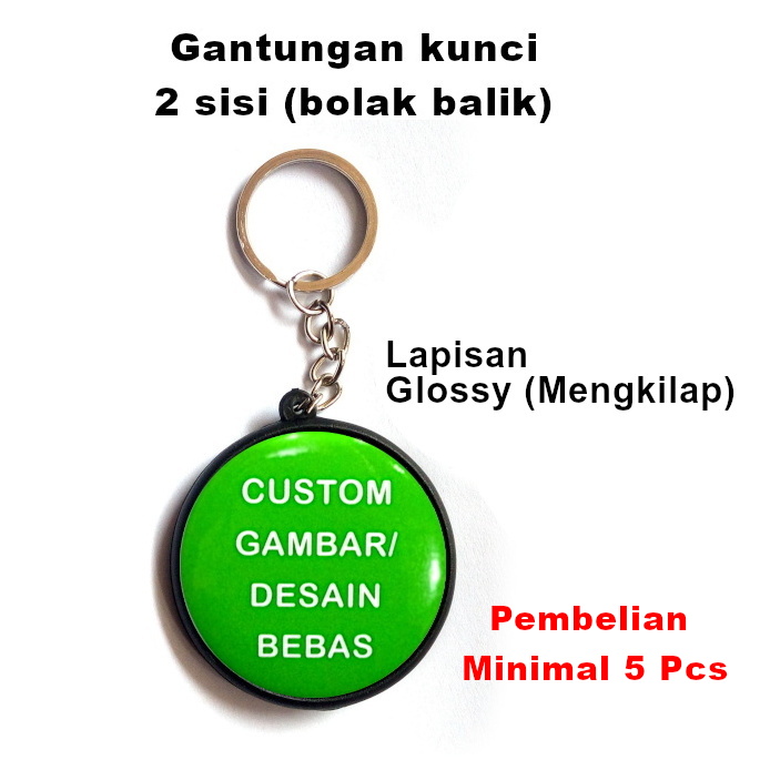 Gantungan Kunci Sisi Bolak Balik Custom Ukuran Cm Cm