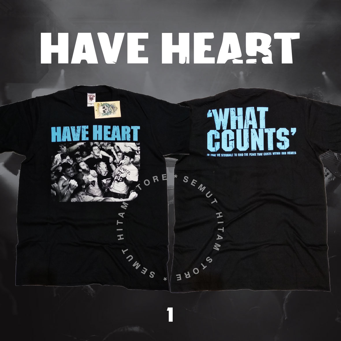 Kaos HAVE HEART WHAT COUNTS Builtup Band Musik Metal Punk Hardcore Rock