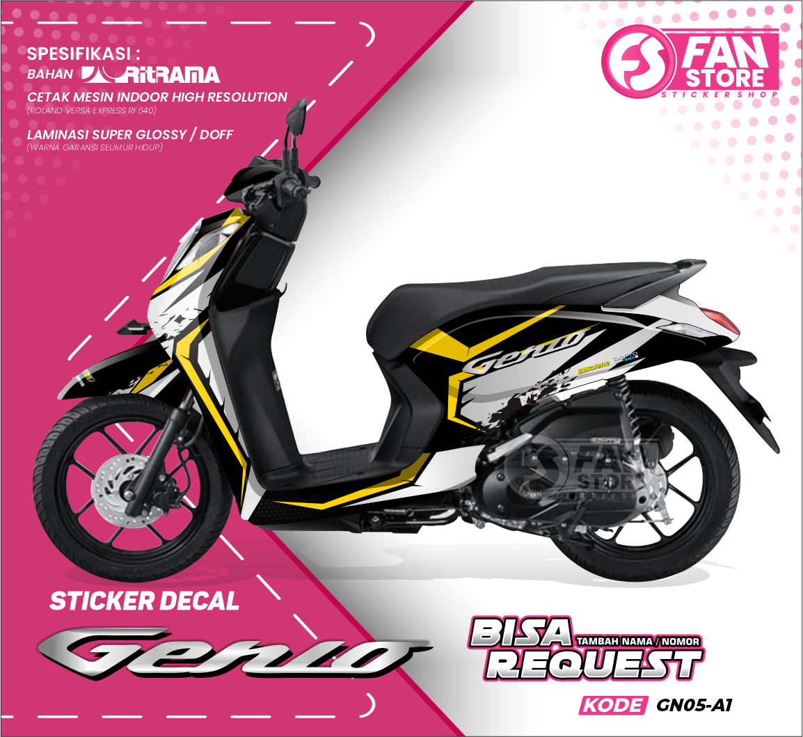 Decal Honda Genio Full Body Sticker Decal Genio Custom Fullbody