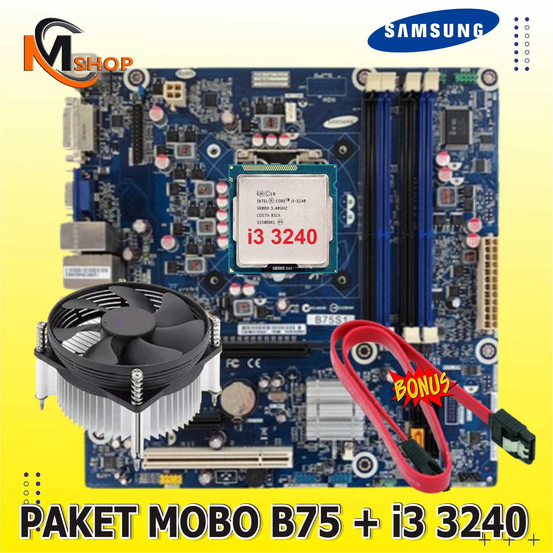 Paket Mainboard Mobo Motherboard Intel B Lga Ddr Processor