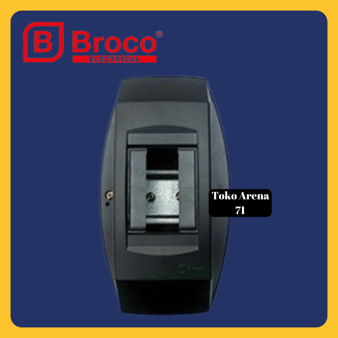 BROCO OB BOX MCB 2 GROUP HITAM TEMPEL 17102 OB OUTBOW KOTAK 2 GRUP