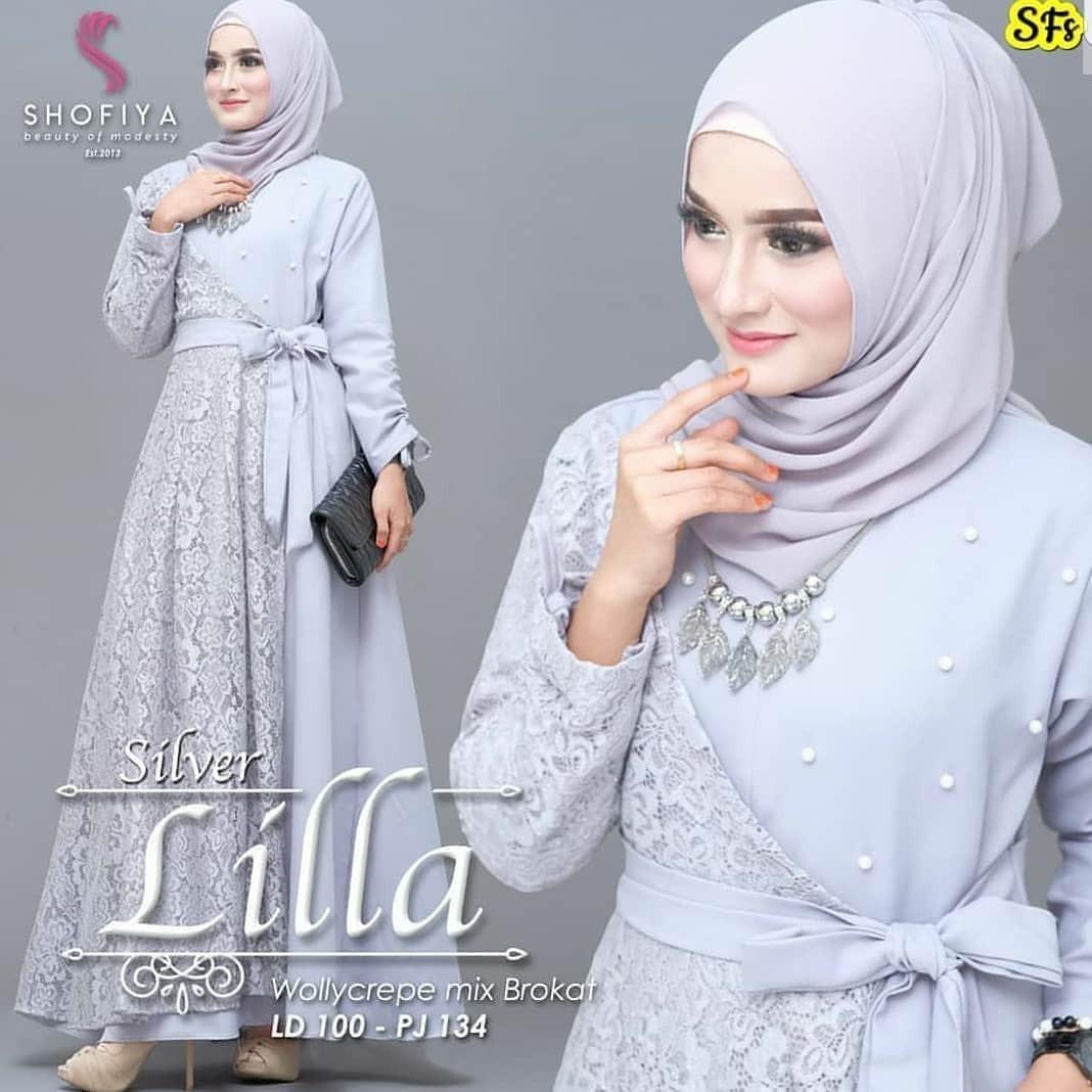Baju Gamis Lilla Maxi Maxy/Lila Syar'i Wanita Muslimah Terbaru 2019 Terlaris Termurah Bahan Berkualitas/Tunik/Dress/Brukat/Kebaya Wisuda/Gaun Pesta/Gaun Remaja Pakaian Muslimah Trendy Kekinian