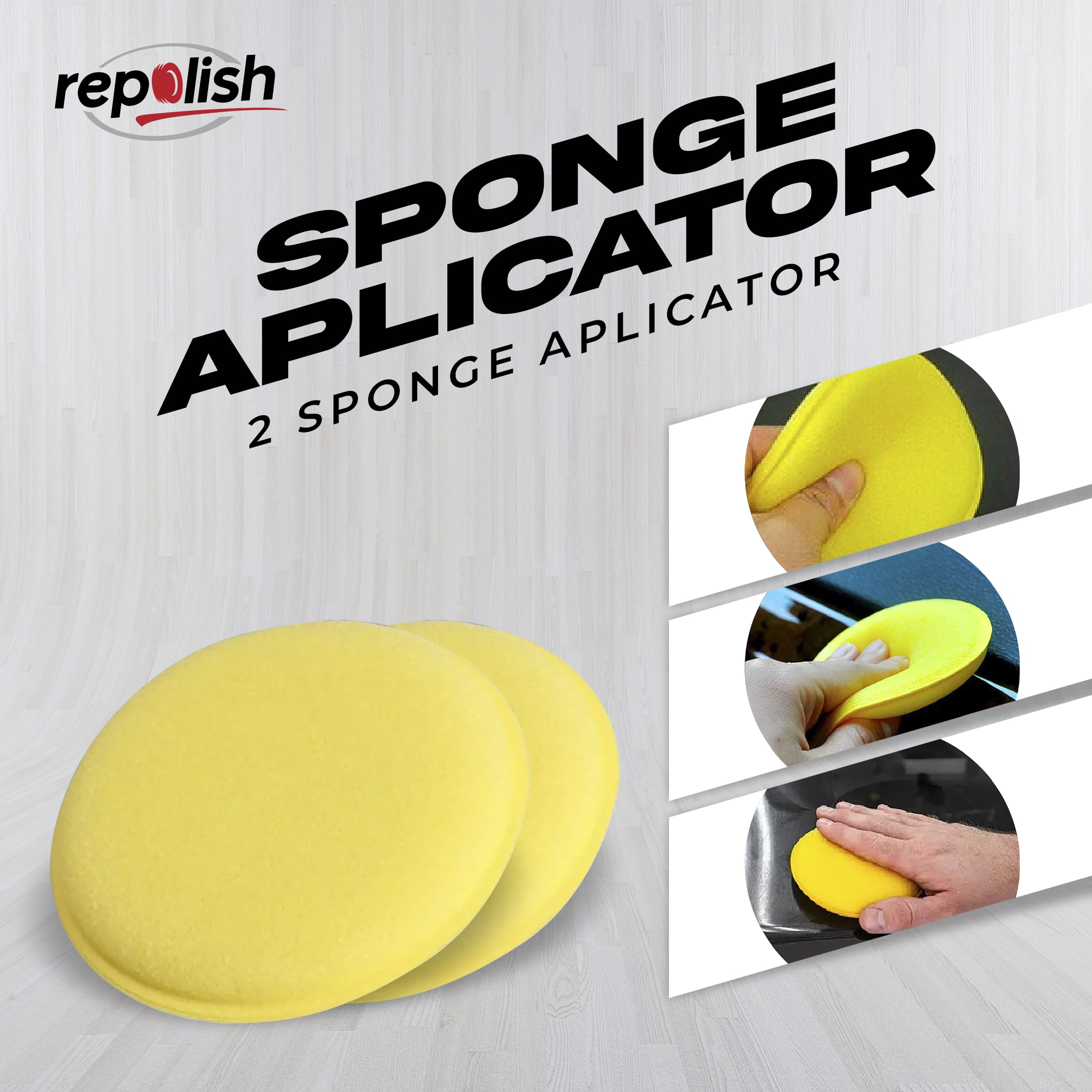 Sponge Applicator Wax Pad Premium Busa Poles Model Rata Untuk Waxing