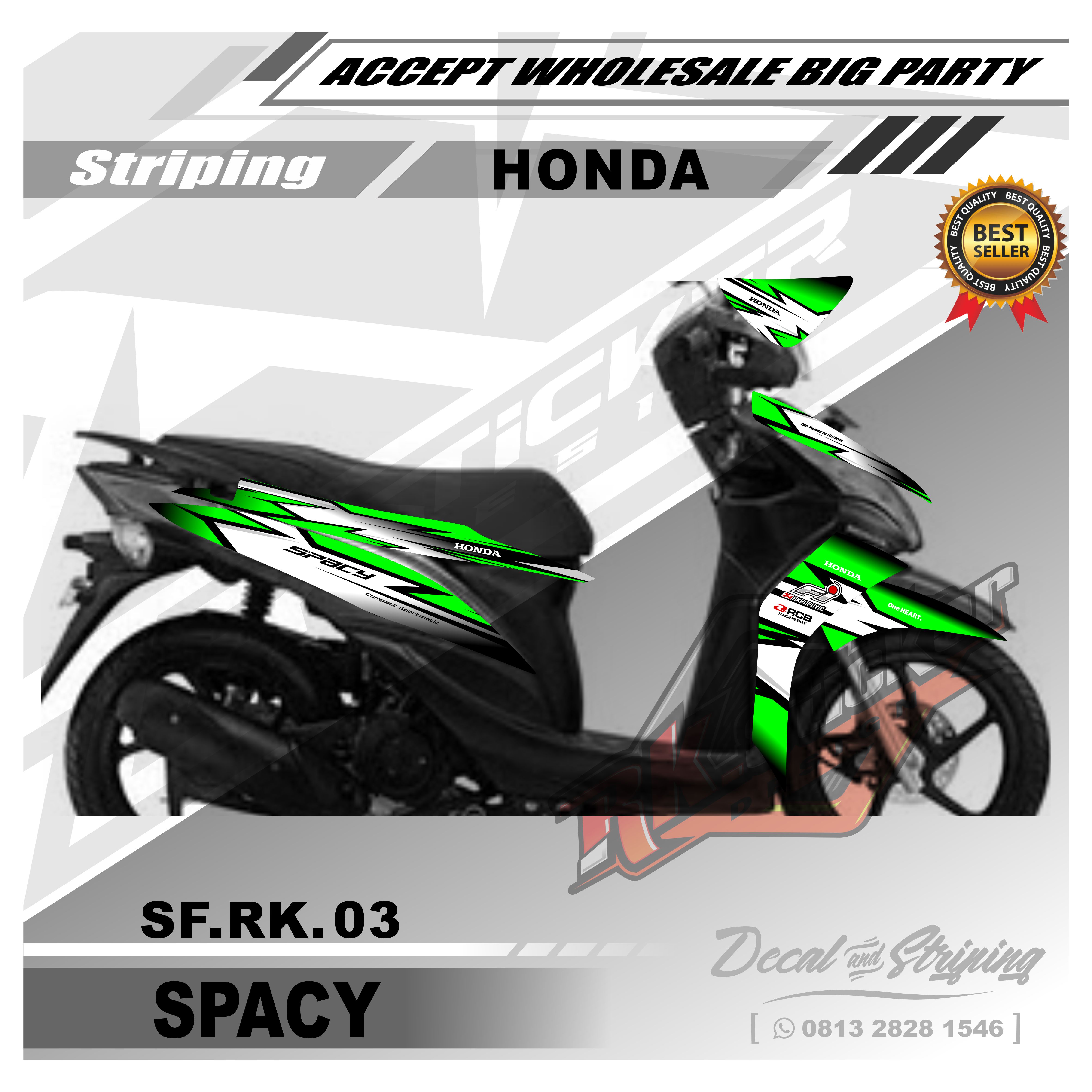 Stiker Motor Spacy Sticker Striping Hologram Variasi List Motor Spacy