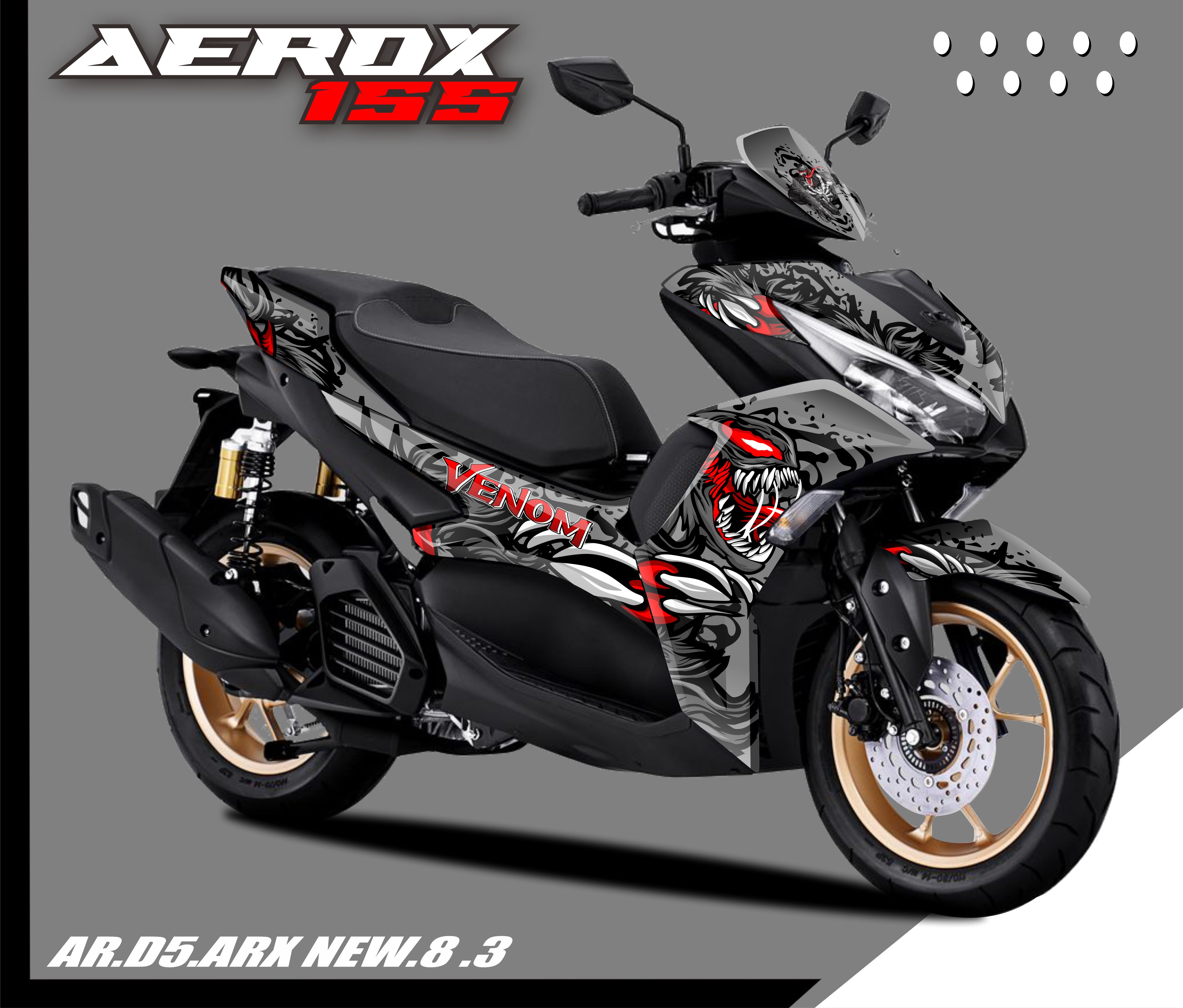 Decal Yamaha Aerox 155 Fullbody Dekal Stiker All New Aerox 155 Desain