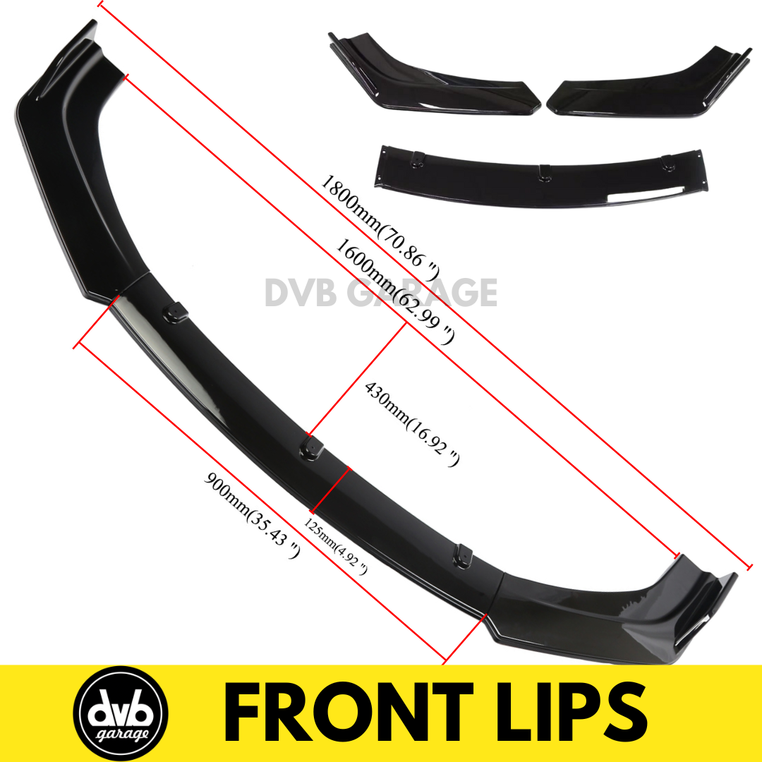 Front Lips Depan Splitter Universal Add On Carbon Bemper Depan Mobil