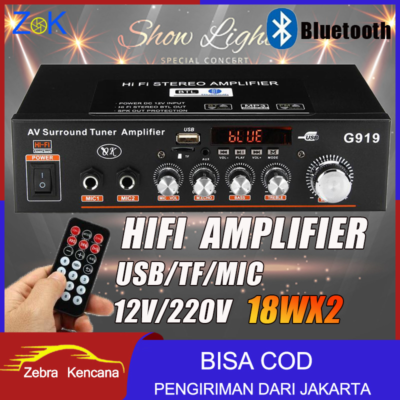 Dikirim Dari Jakarta POWER AMPLIFIER WIRELESS BT 298A Built In