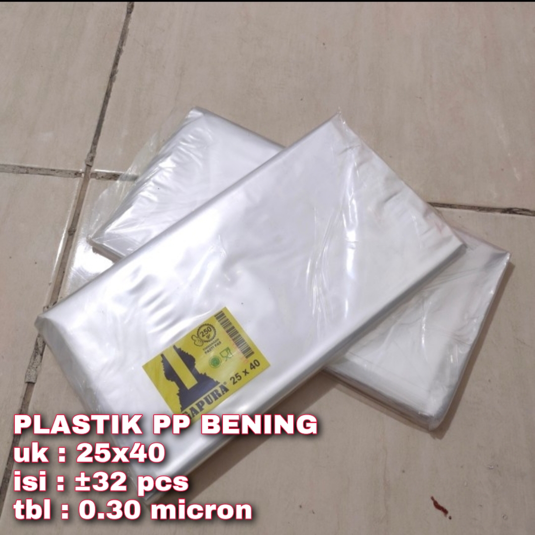 Kantong Plastik Bening Ukuran X Cm Isi Pack Micron Cap