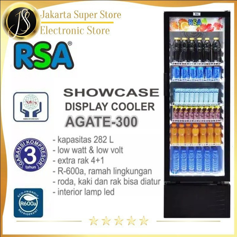 SHOWCASE RSA AGATE 300 COOLER 5 RAK LOW WATT Lazada Indonesia