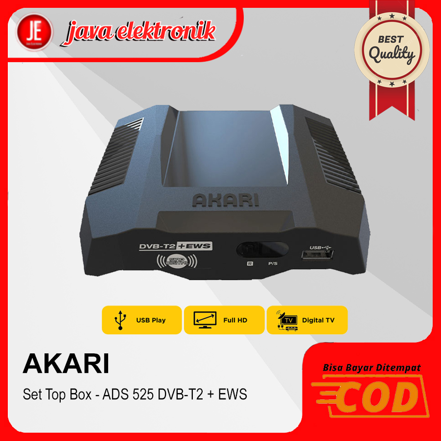 Set Top Box AKARI ADS 525 DVB T2 EWS Receiver TV DIGITAL Lazada