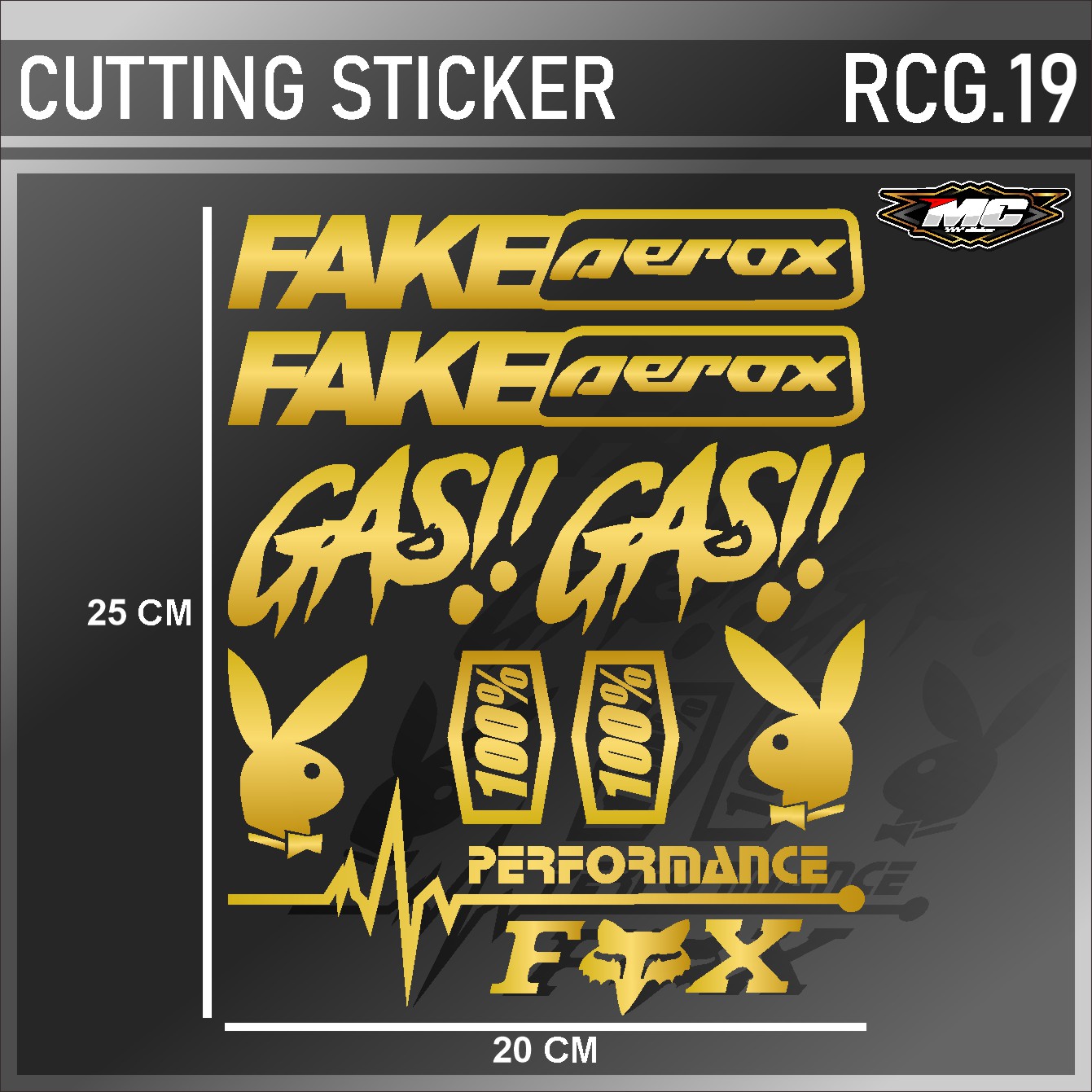 Cutting Sticker Pack Sponsor Racing Isi Pcs Aksesoris Motor