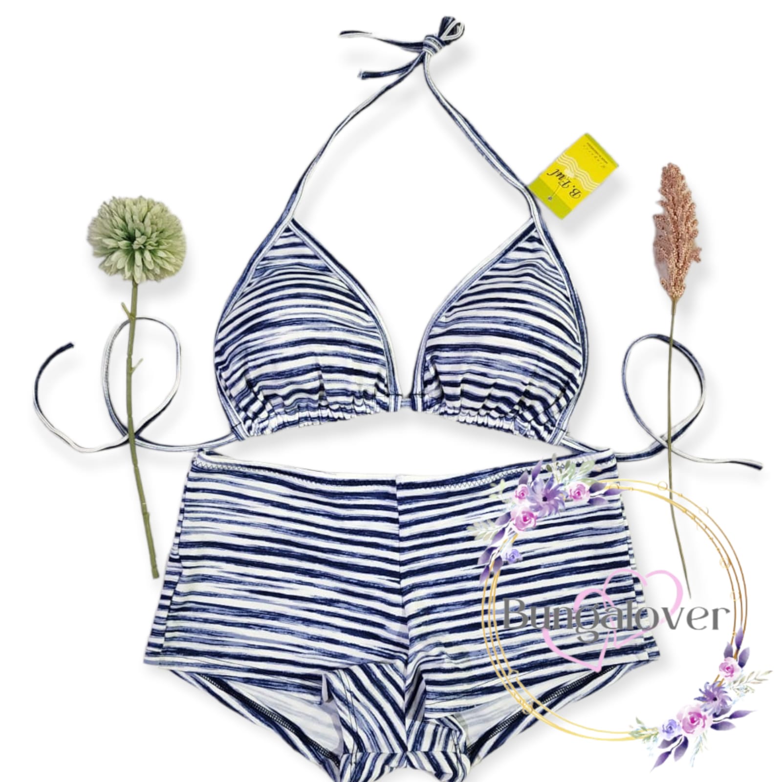 Set Bikini Tali Samping Two Piece Sexy Baju Renang Pantai Sexy