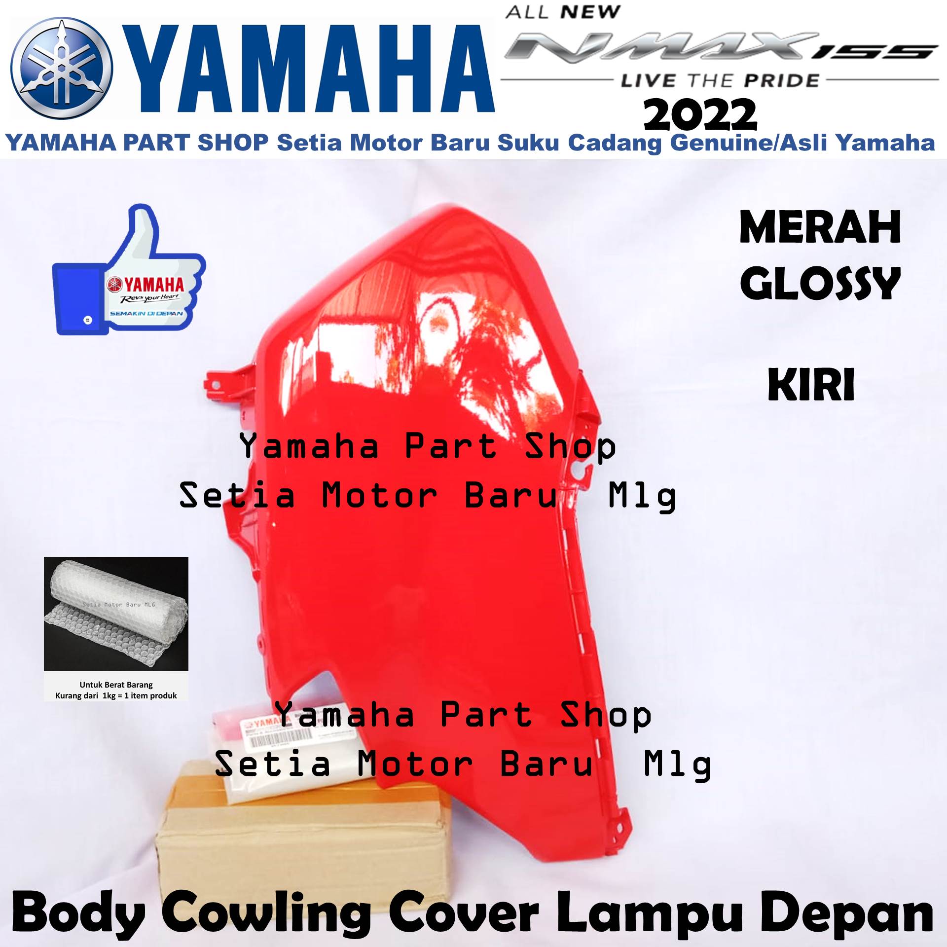 Cover Lampu Depan Body Bodi Cowling All New Nmax N Max 2022 Merah