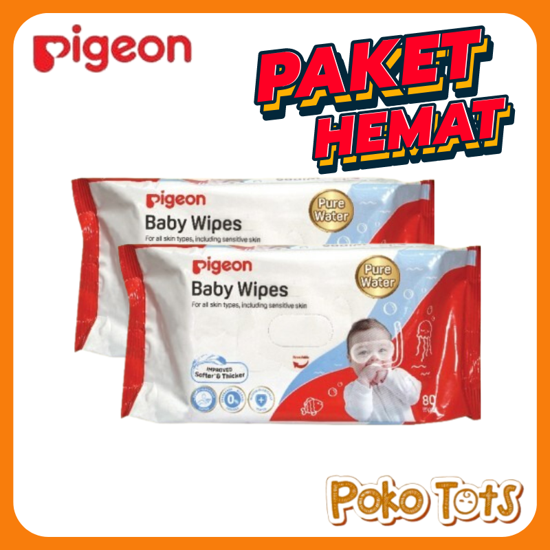 Paket Hemat Pigeon Baby Wipes Pure Water S Tissue Basah Lembar