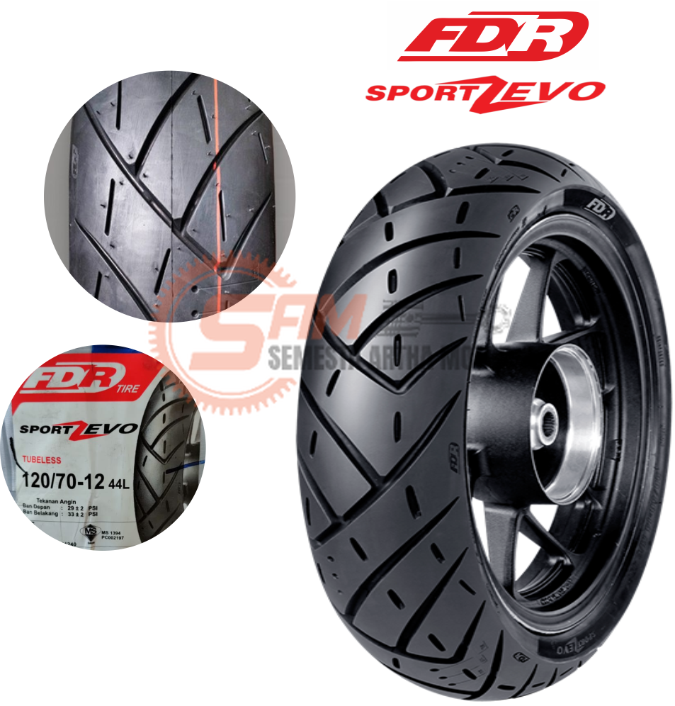 Ban Luar Fdr Sport Zevo Ring Tubeless Motor Vespa Matic