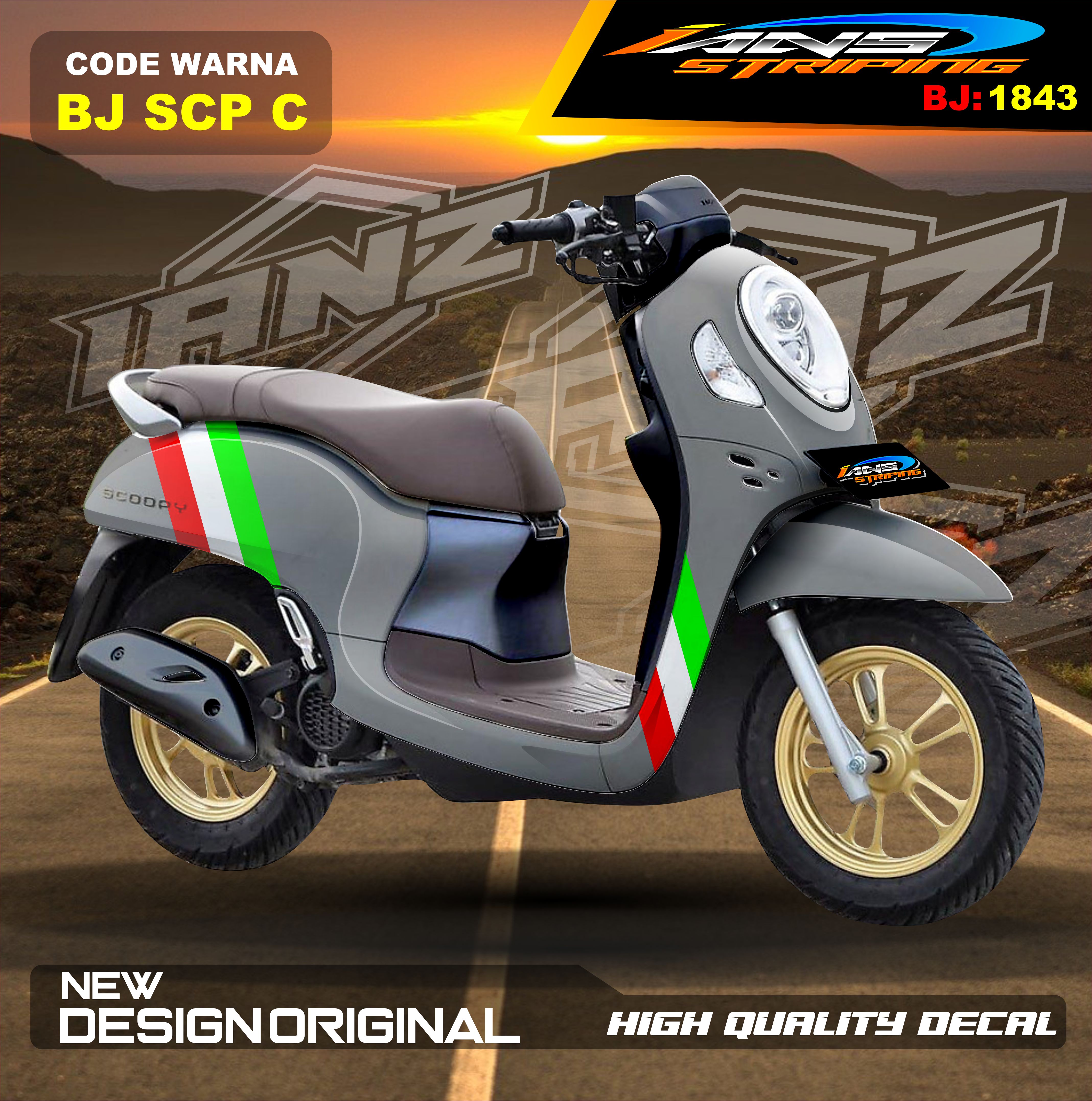 Sticker Scoopy Full Body Terbaru Stiker Decal All Scoopy Stiker