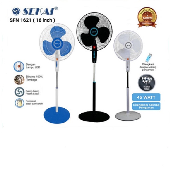 Kipas Angin Berdiri Stand Fan 16 Inch Sekai SFN 1621 Lazada Indonesia