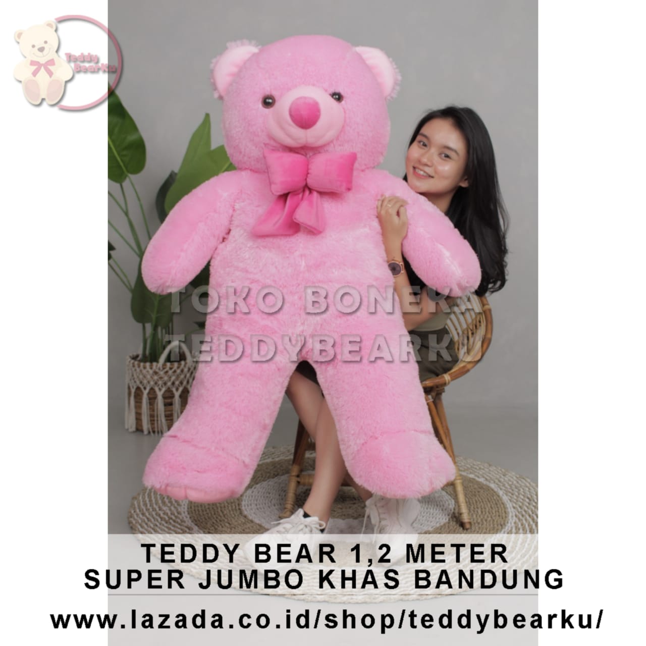 COD Boneka Beruang Teddy Bear Jumbo Besar Khas Bandung 1 2 Meter