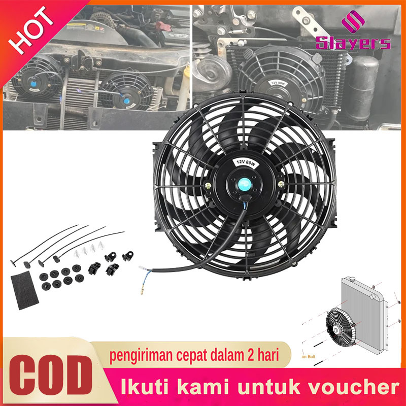 Kipas Pendingin Radiator Pendingin Elektronik AC Mobil Universal 12