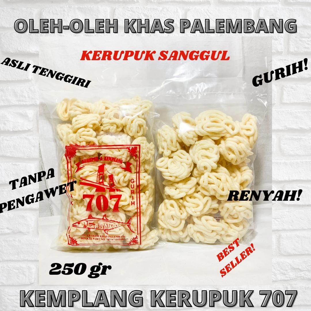 Kerupuk Sanggul Super 707 Kemplang Kerupuk Palembang Keriting Super