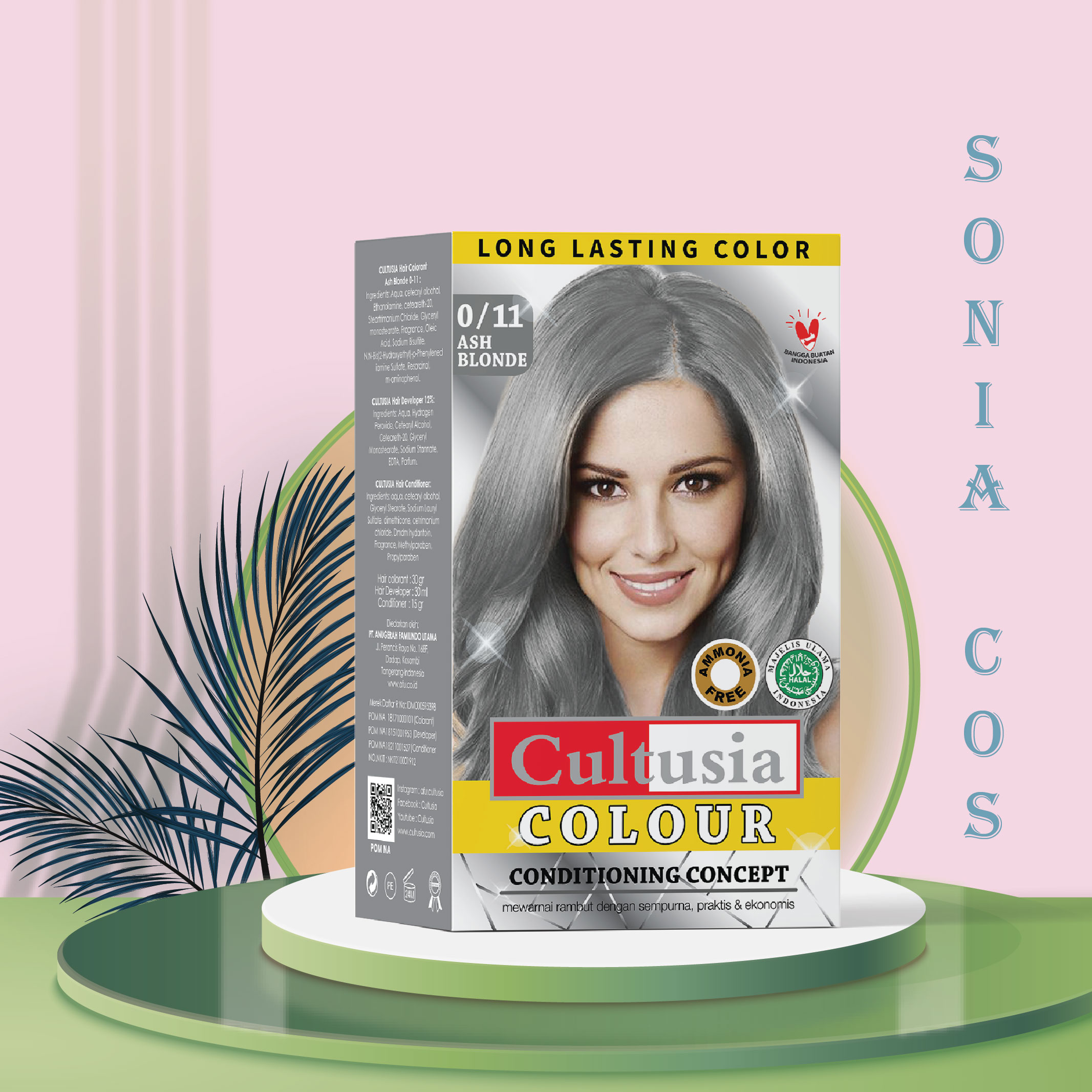 Cultusia Hair Color Ash Blonde 0 11 30 ML Lazada Indonesia