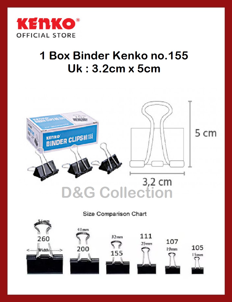 Binder Clip No Kenko Penjepit Kertas Ukuran Mm Lazada Indonesia