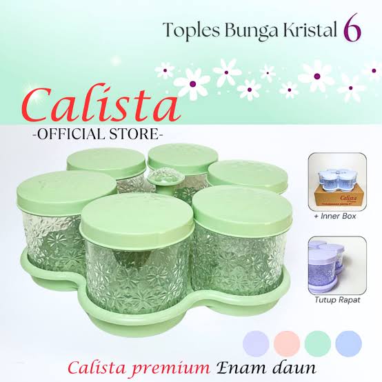 Calista Premium Keler Toples Set Daun Nampan Plastik Jinjing Cantik