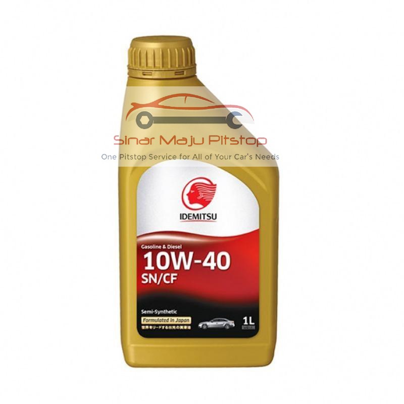 IDEMITSU 10W 40 SN CF Original 1 Liter Oli Pelumas Mesin Mobil Bensin