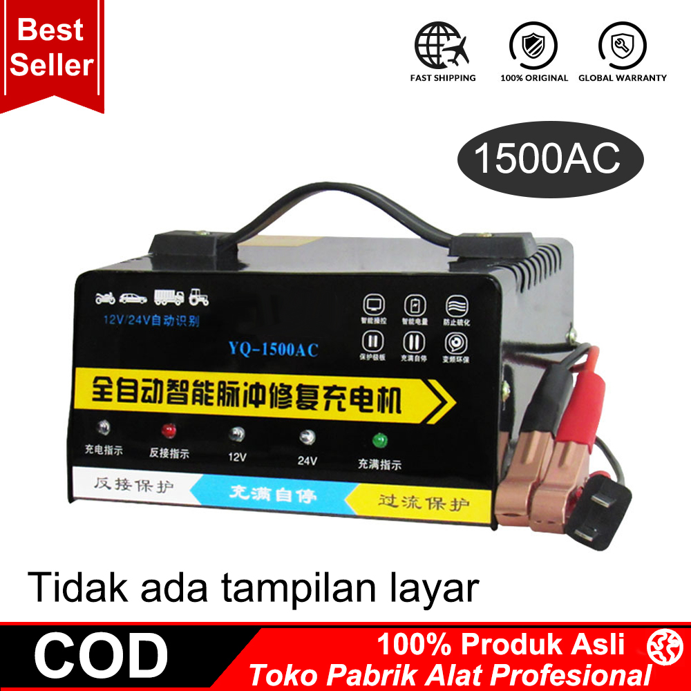 Charger Aki Otomatis Smart Intelligent Auto Repair Mobil Motor Kapal