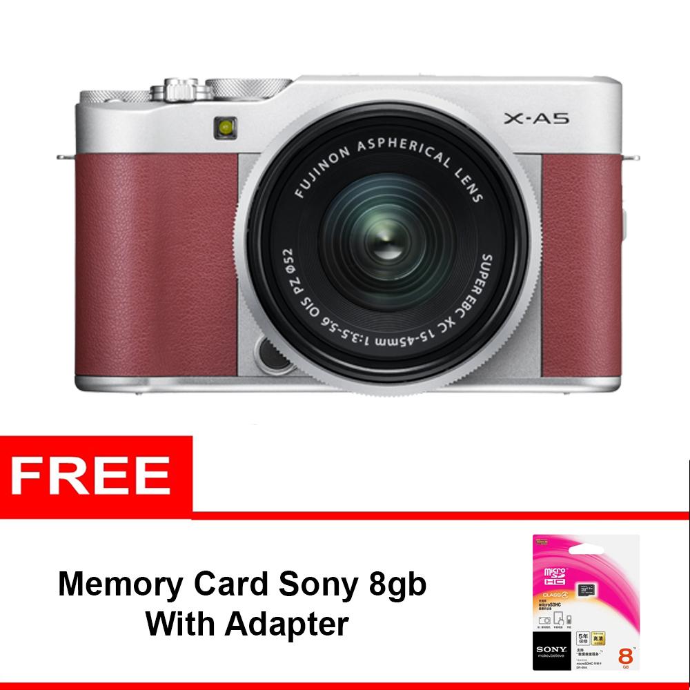 Fujifilm X-A5 Fuji XA5 Kit 15-45mm - Pink Free Memory Sony 8gb