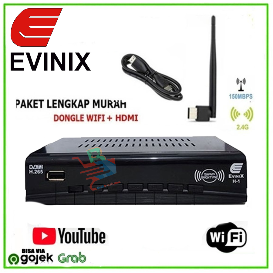 Skybox Evinix H 1 Set Top Box DVB T2 Tv Digital H1 DVB T2 Support