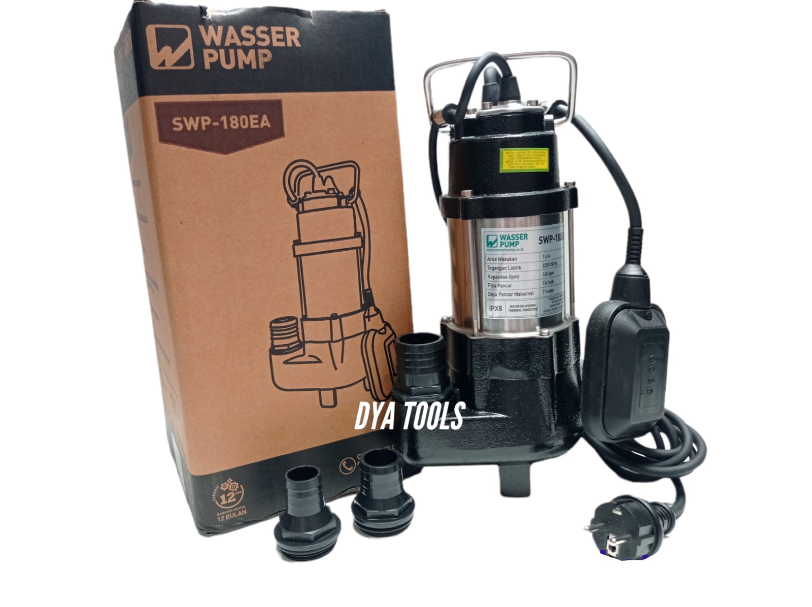 WASSER PUMP SWP 180 EA POMPA CELUP OTOMATIS AIR KOTOR SUBMERSIBLE