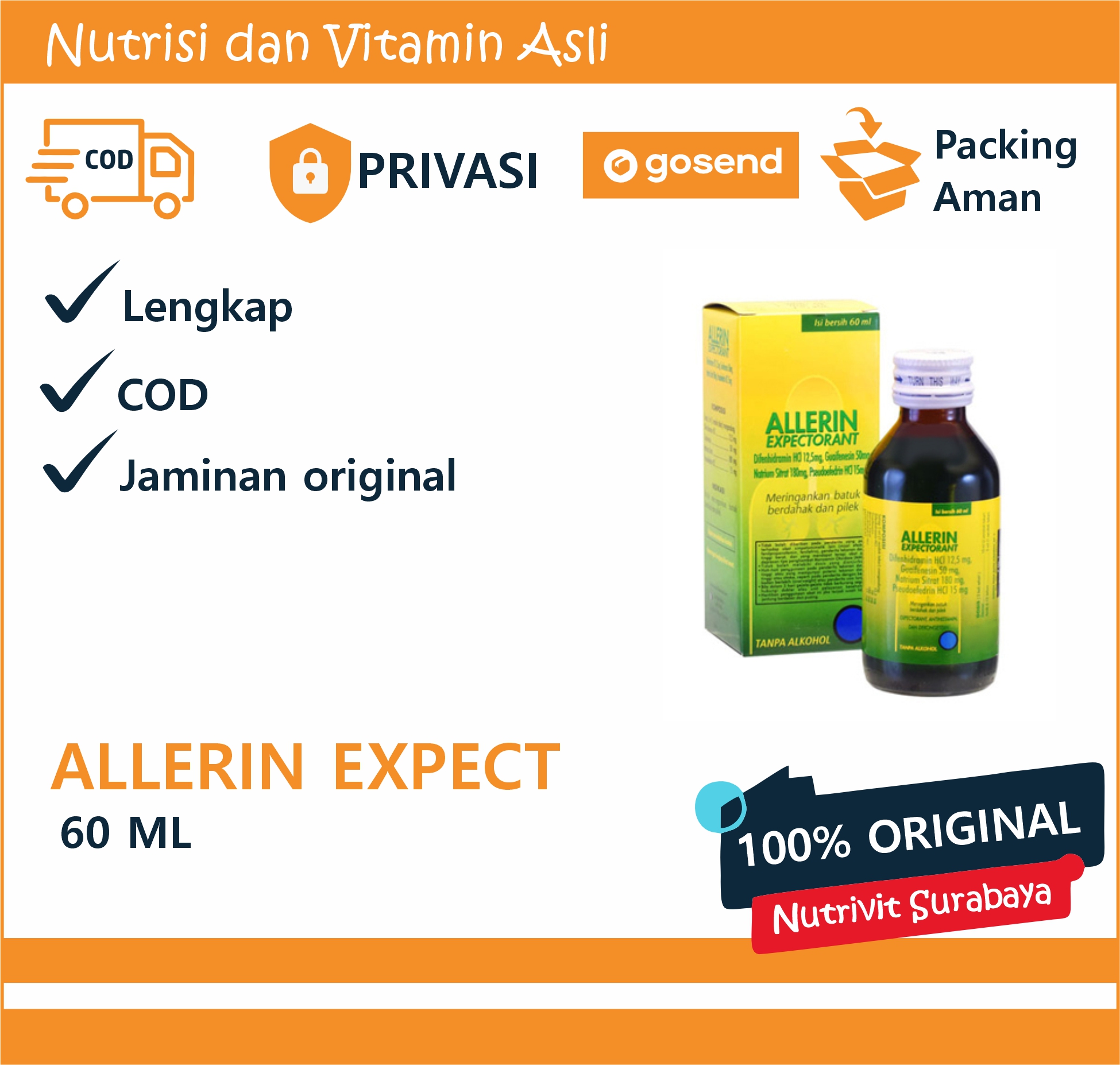 Allerin Expectorant Ml Lazada Indonesia