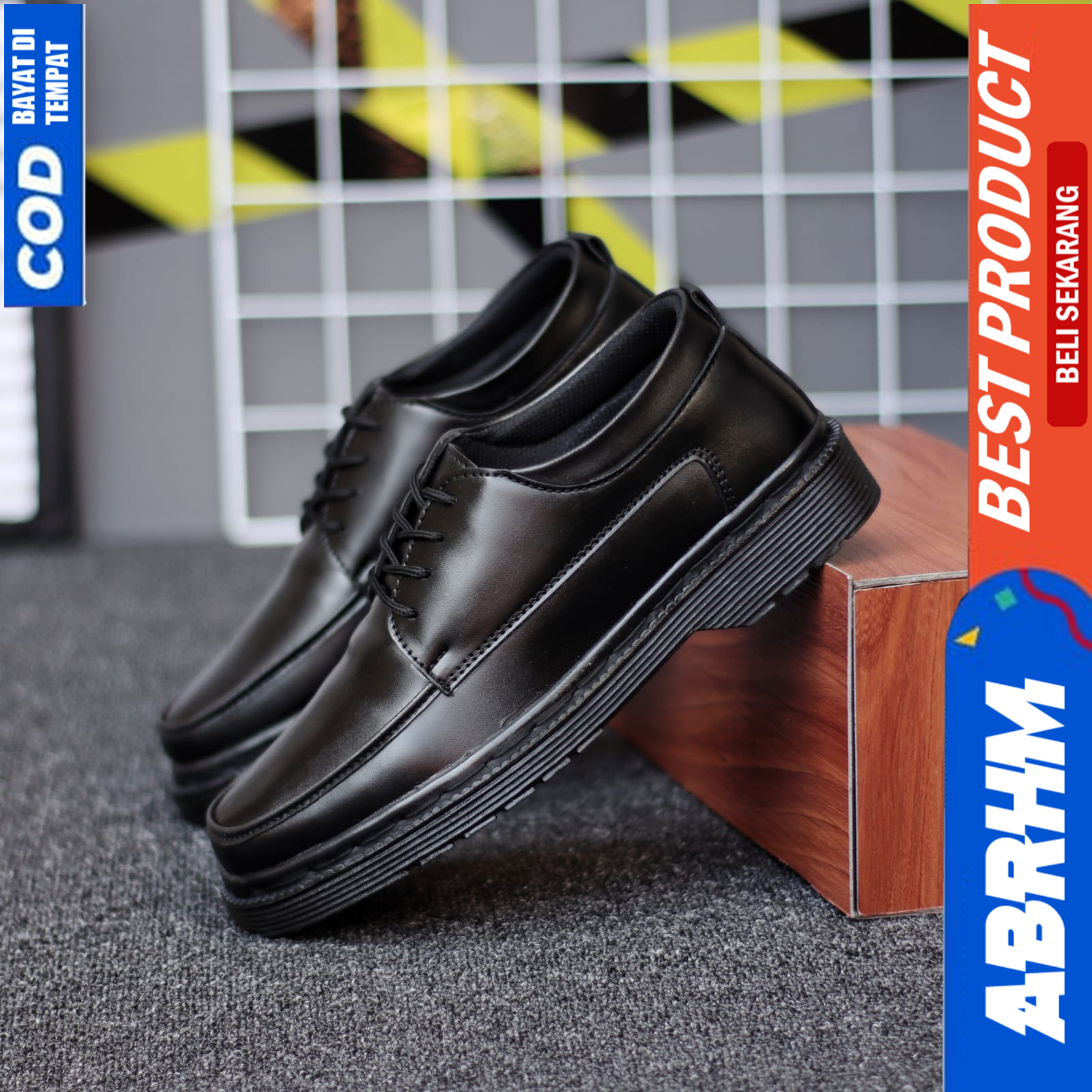 Sepatu Formal Pantofel Docmart Low Boot Kerja Hitam Pria Lazada Indonesia