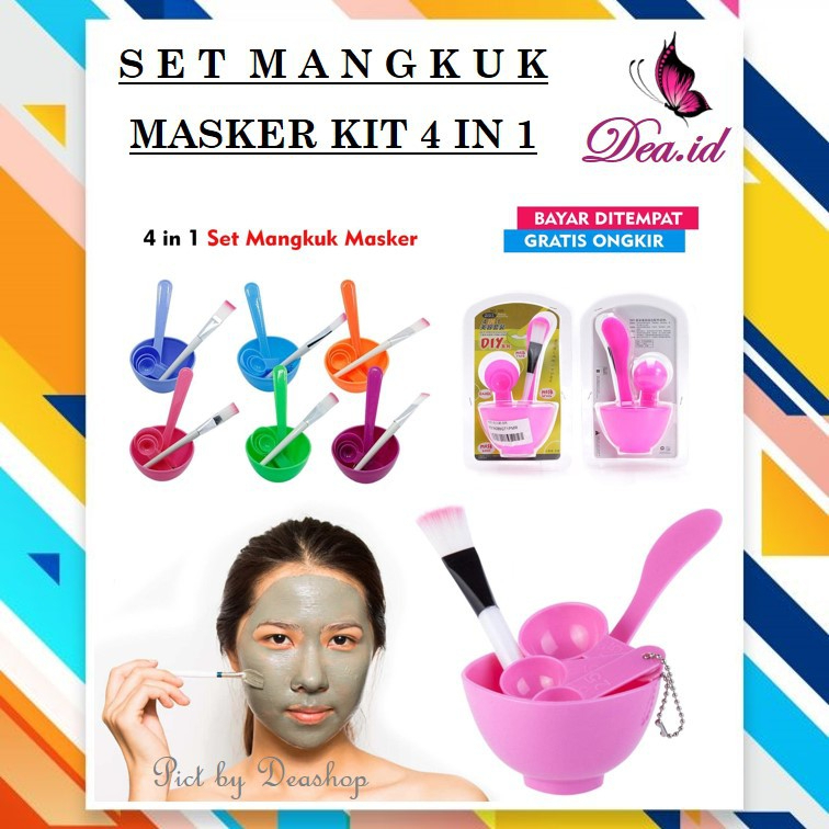 Deashop Mangkok Masker Set In Kuas Alat Make Up Mask Bowl